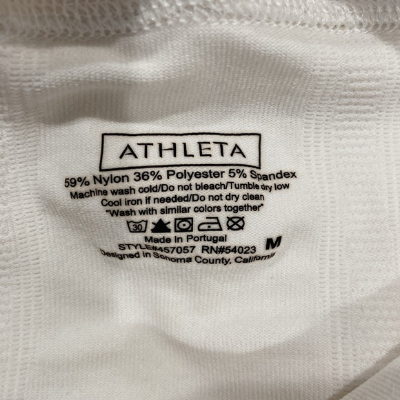 Athleta hooded long sleeve lightweight shirt  size: M   Color: gray and white - Picture 5 of 5